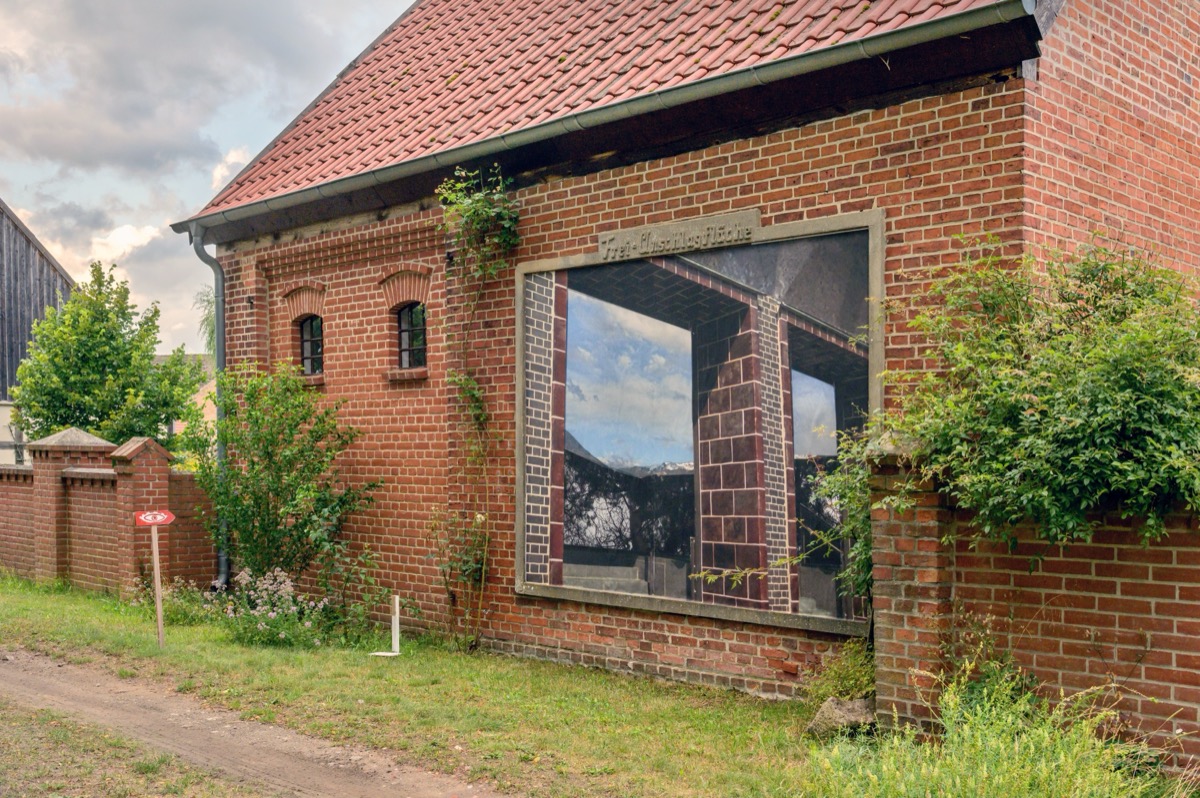 Fernsicht, Fototapete auf Plakatwand, Neuwerder, 3,56 m x 2,52 m, 2025

