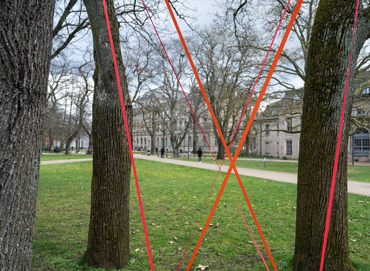 _Raumzeichnung, Detail, Schloßpark Erlangen 2024