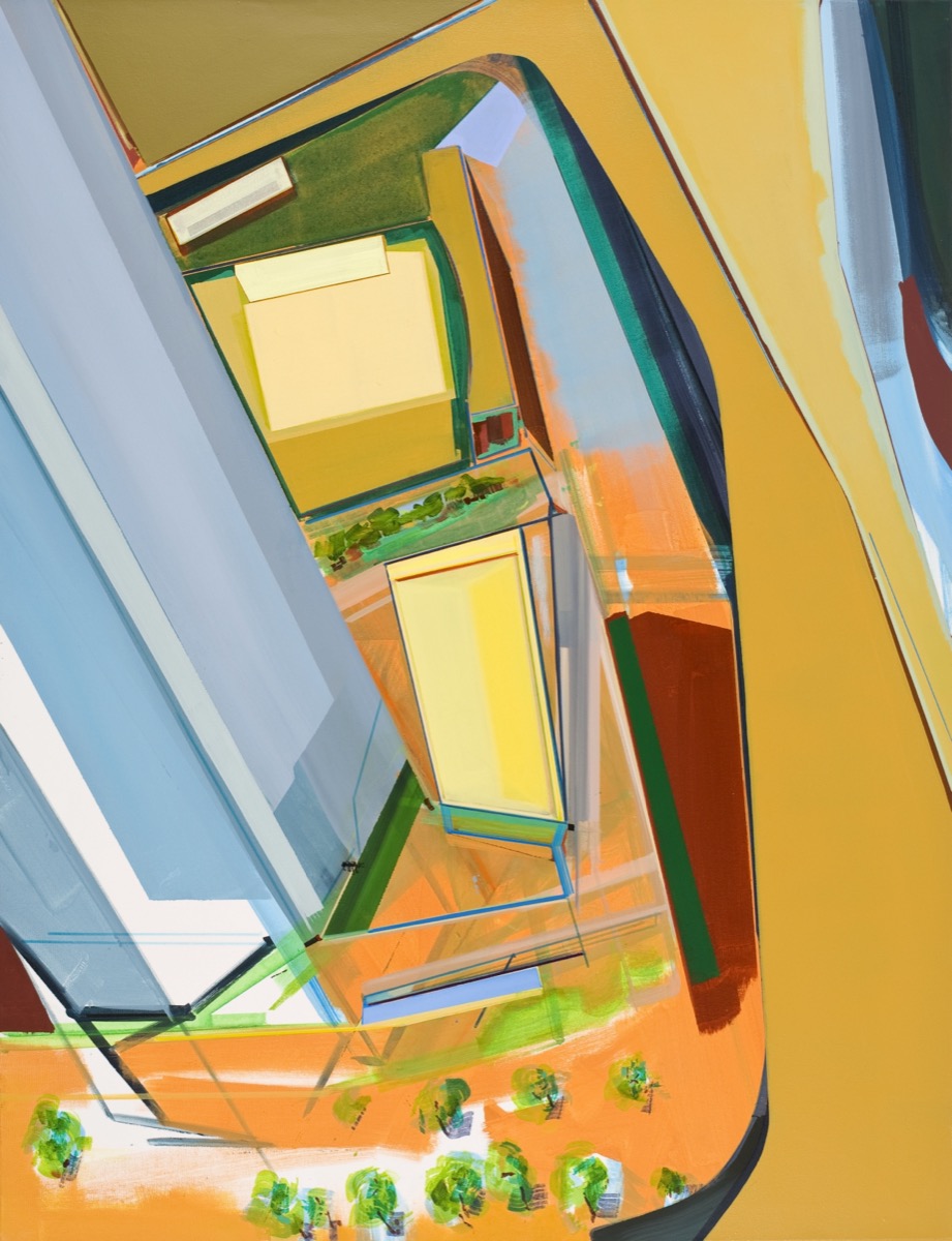 Stadt 1, 130 cm x 100 cm, Acryl, Lack auf Leinwand, 2011