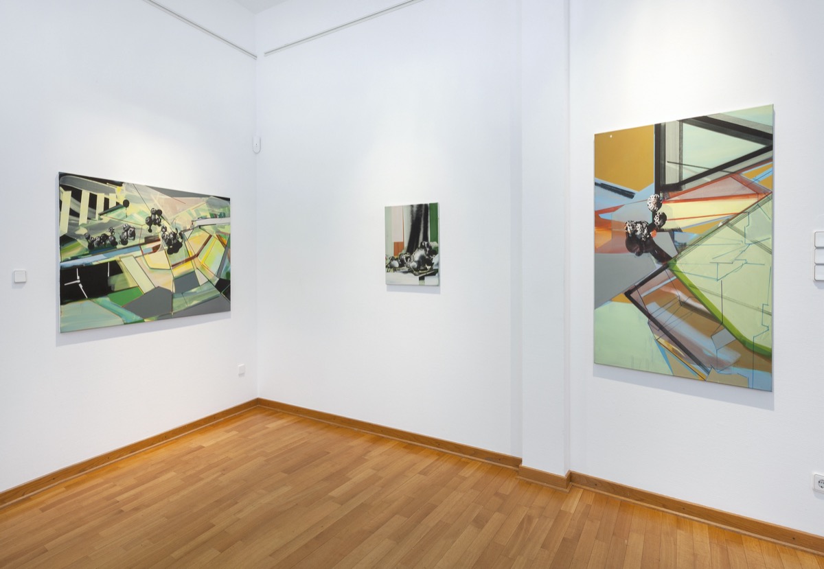 Siedlung 1, Acryl, Lack auf Leinwand,